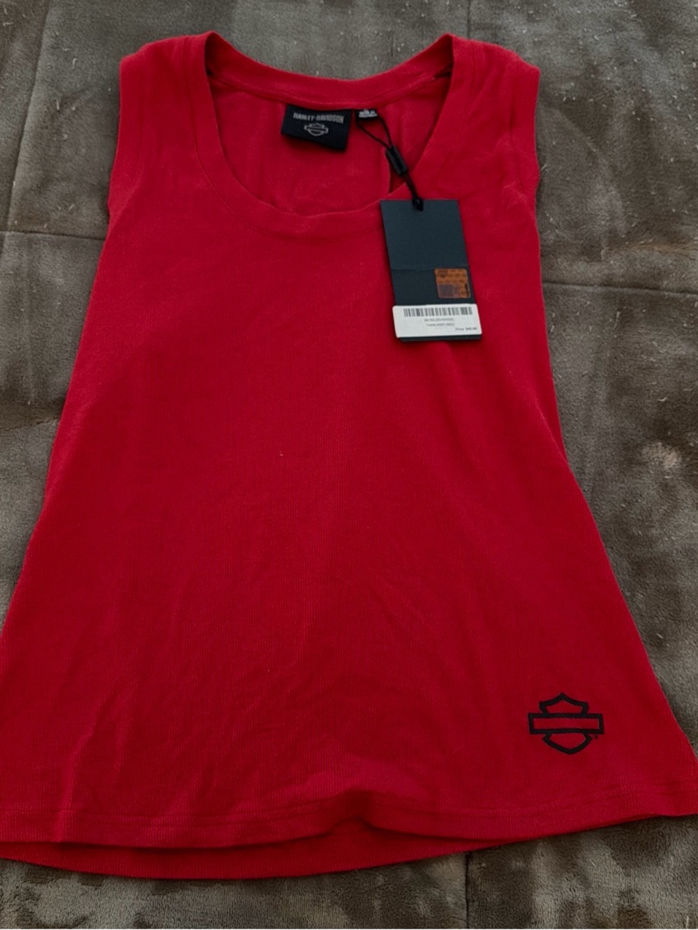 Harley-Davidson Women's Bright Red Scoop Neck Tank
